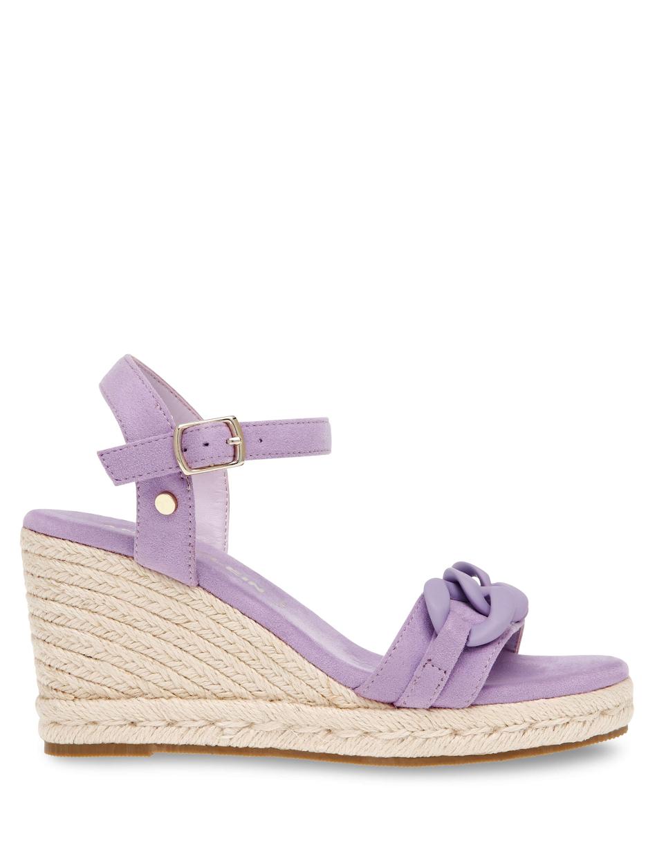 Anne Klein Melluso Dress Wedges Sandals Purple | UUSND57287