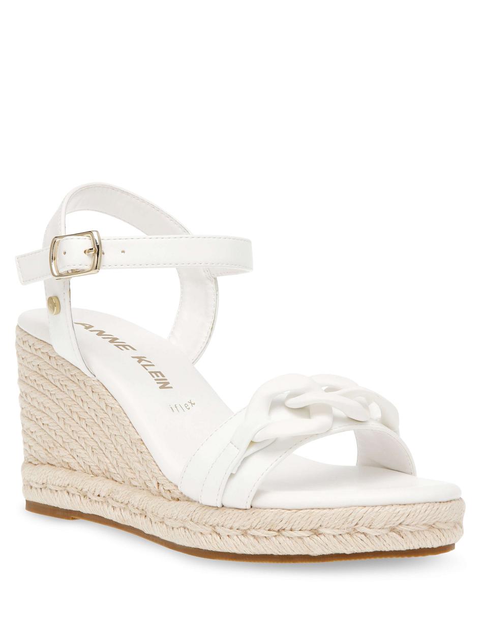 Anne Klein Melluso Dresss Wedges White | LUSTR96822