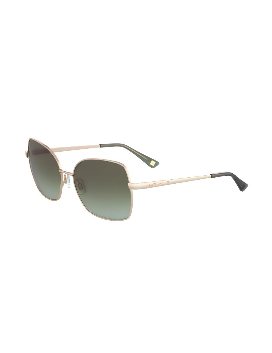 Anne Klein Metal Butterfly Sunglasses Oversized Green / gold | XUSBH28129