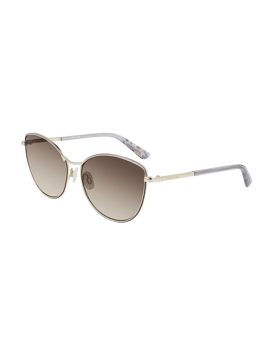 Anne Klein Metal Cat-eye Sunglasses Oversized Gold | USNZX39854