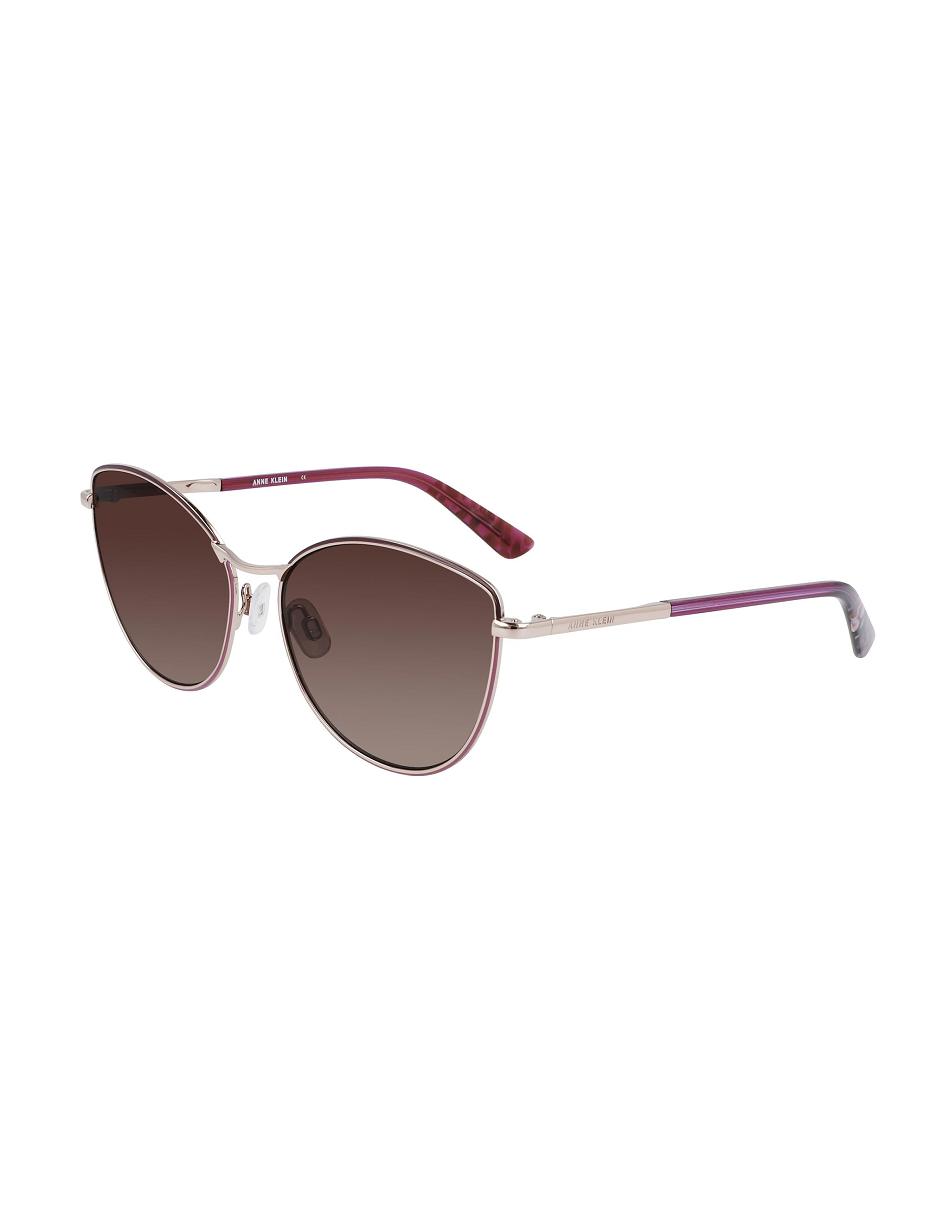 Anne Klein Metal Cat-eye Sunglasses Oversized Rose / Gold | USQAV63423