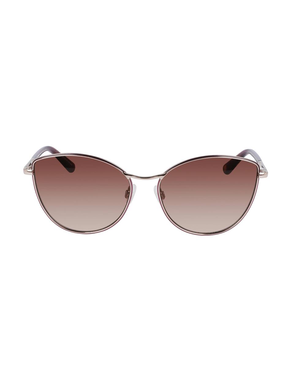 Anne Klein Metal Cat-eye Sunglasses Oversized Rose / Gold | USQAV63423