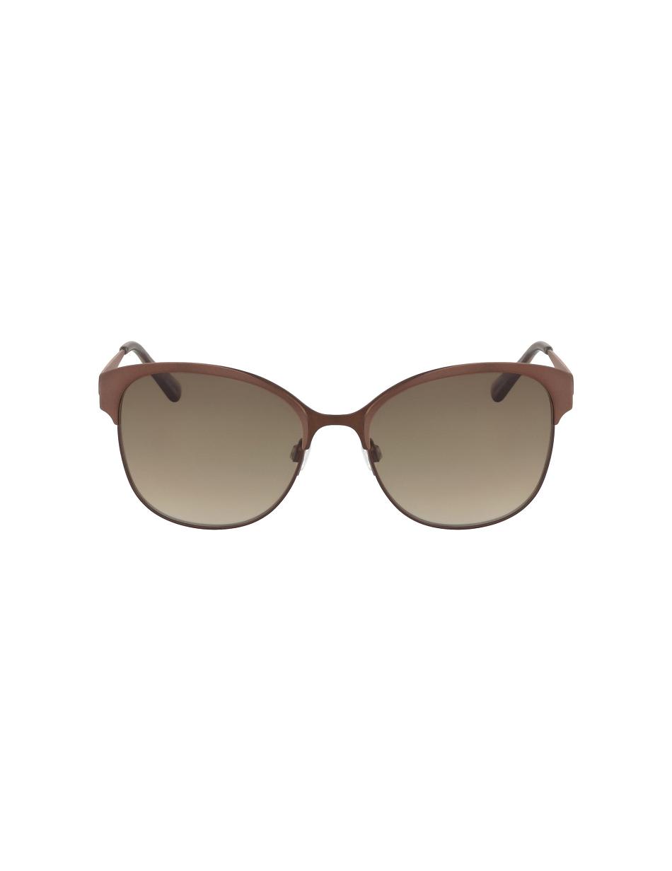 Anne Klein Mocha Two-Tone Metal Sunglasses Square Beige | YUSGT16054