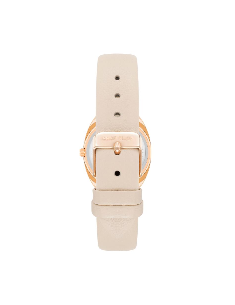 Anne Klein Modern Strap Watch Leather White / Gold | SUSVO41964