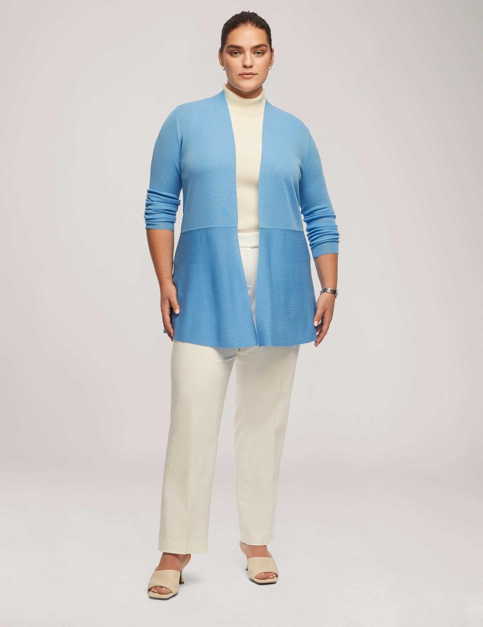 Anne Klein Monterey Cardigan Plus Size Blue | USNEJ61805