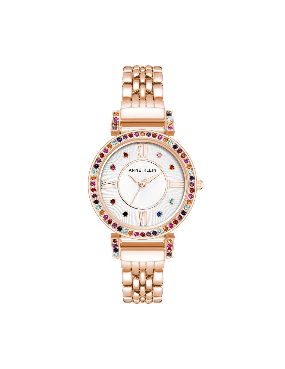 Anne Klein Multicolored Premium Crystal Watch Metals Rose / Gold | USJZR62082