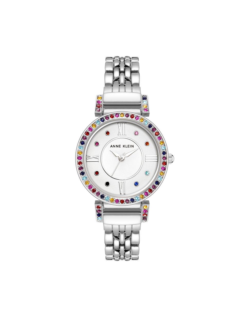 Anne Klein Multicolored Premium Crystal Watch Metals Silver | XUSGW60691