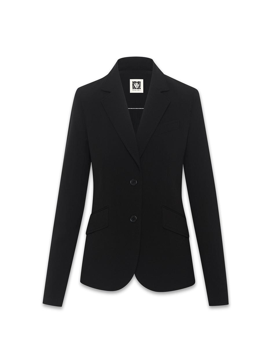 Anne Klein Notch Collar 2 Button Blazers & Jackets Black | AUSWC69431