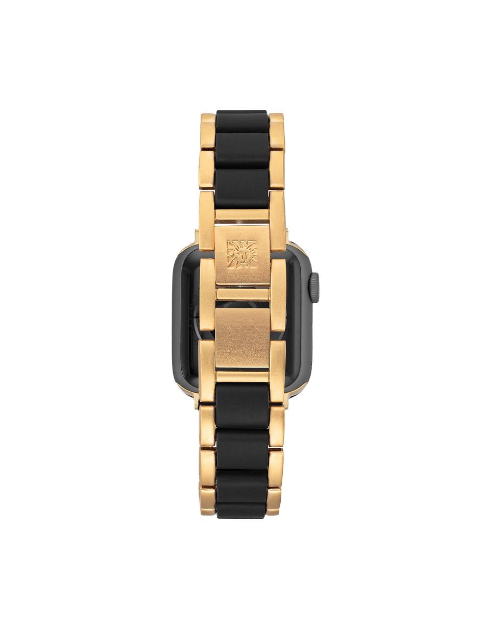 Anne Klein Oceanworks Plastic Link Bracelet for Apple Watch® Considered Black / Gold | USJBT58511