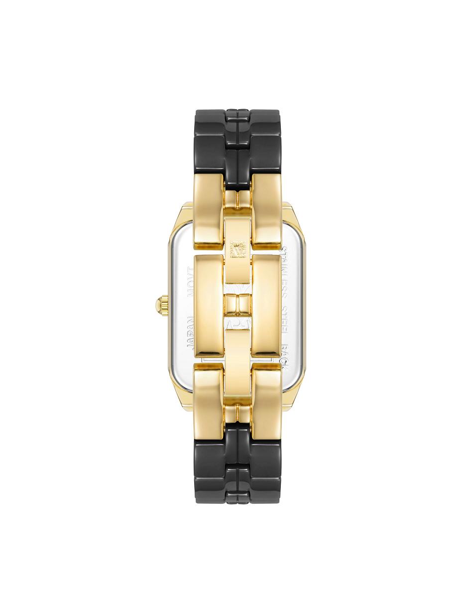 Anne Klein Octagonal Diamond Dial Watch Ceramics Gold / Black | BUSSO16392