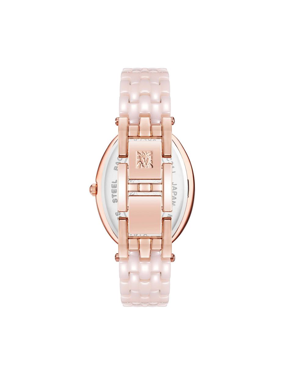 Anne Klein Oval Bracelet Watch Ceramics Pink / Rose / Gold | YUSVQ52779