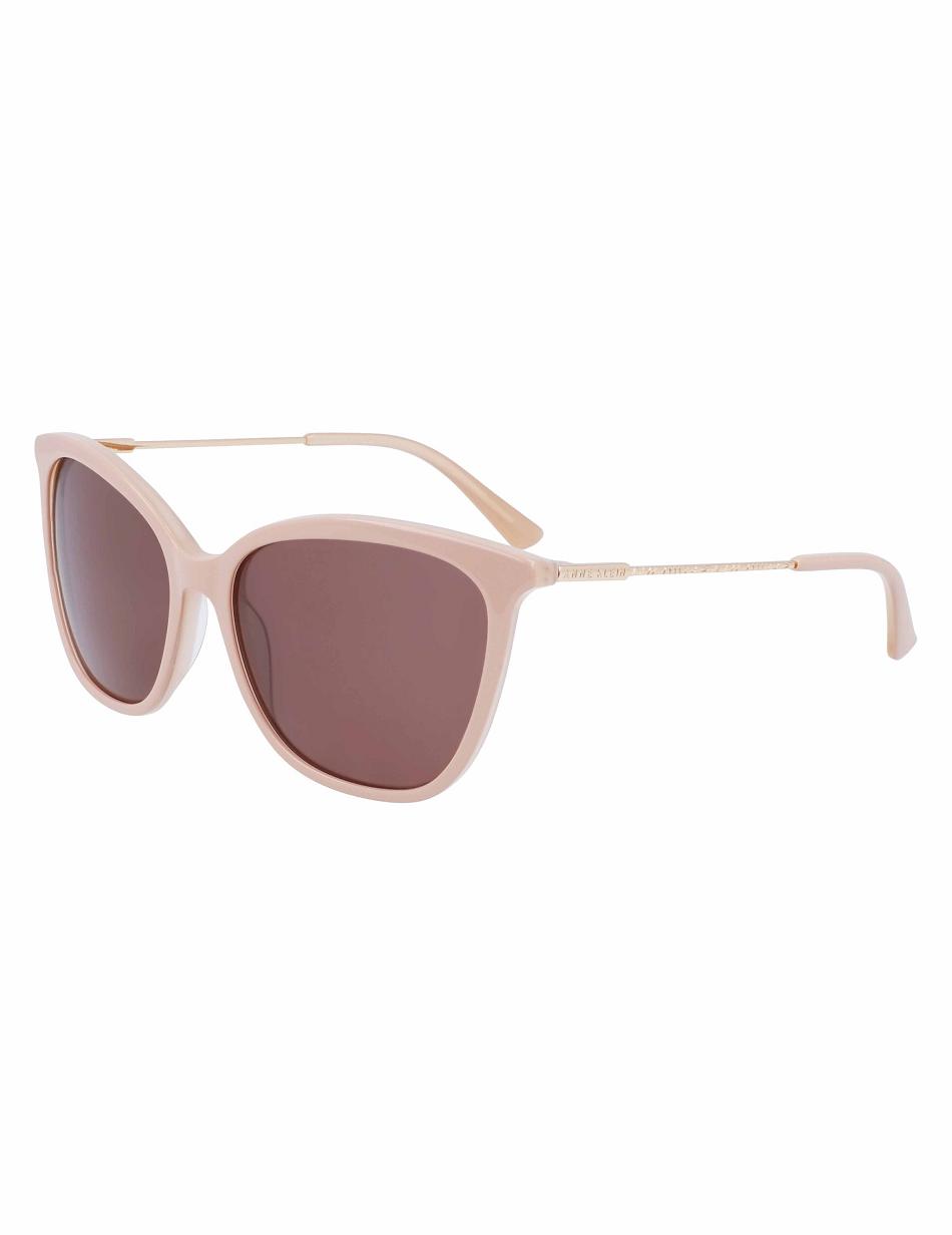 Anne Klein Oversized Sunglasses Square Grey Brown | EUSVG67291