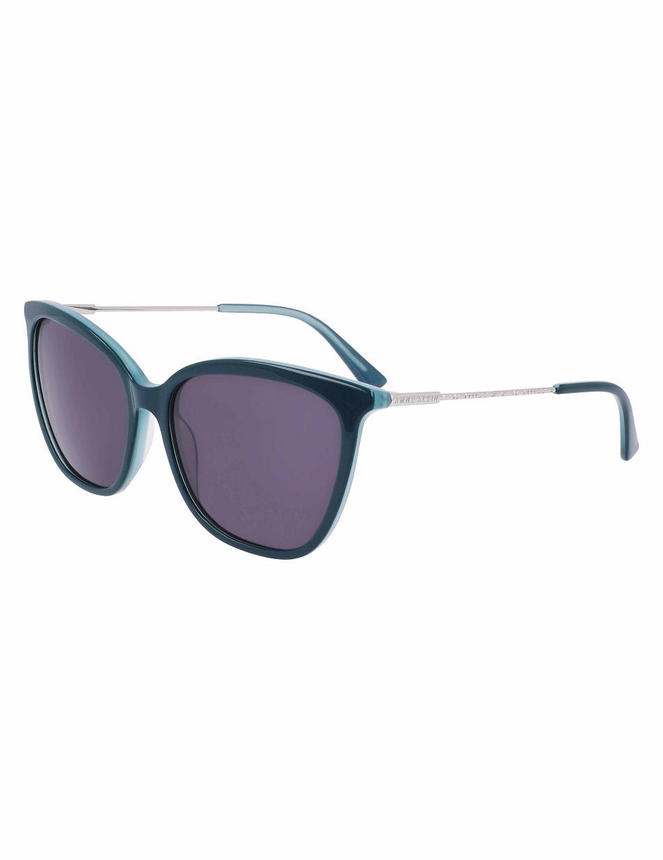 Anne Klein Oversized Sunglasses Square Turquoise | SUSNY97165