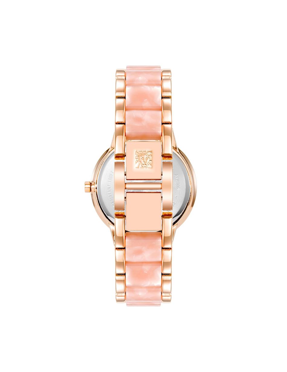 Anne Klein Patterned Mother of Pearl Dial Watch Metals Pink | USEAH77144