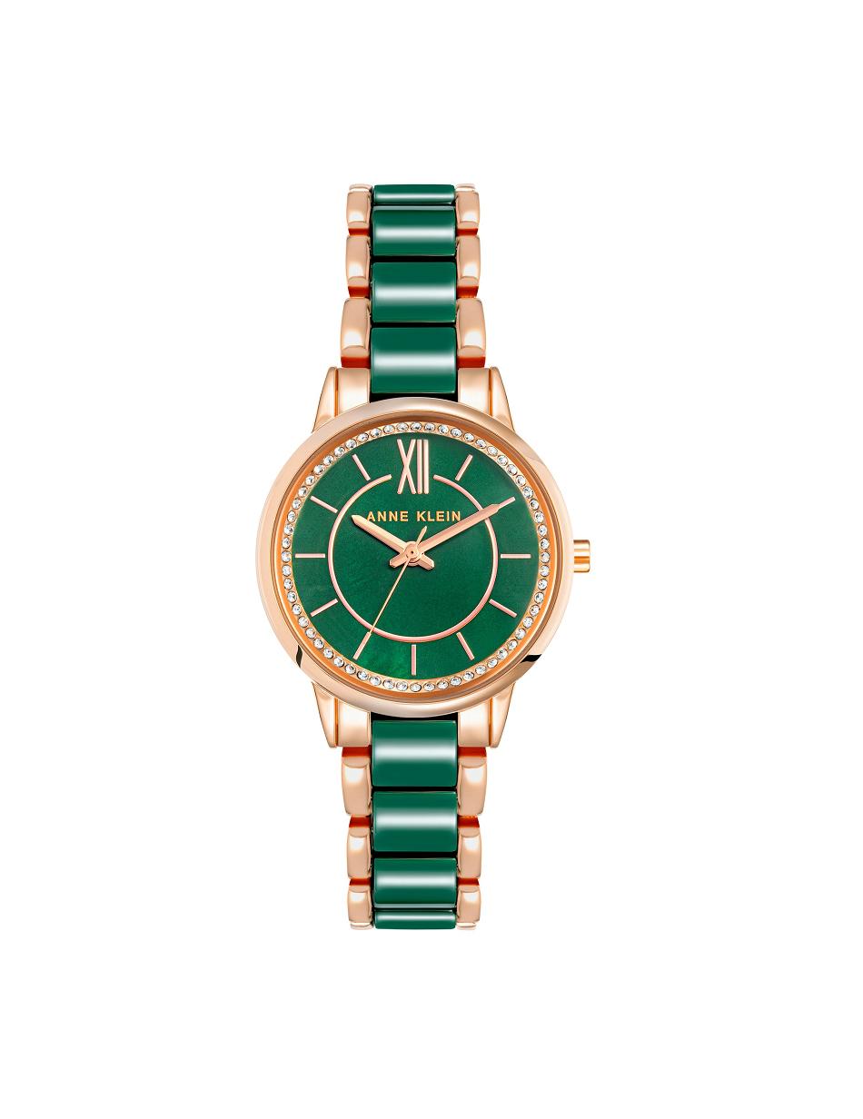 Anne Klein Premium Crystal Bracelet Watch Ceramics Green | USDYB24454