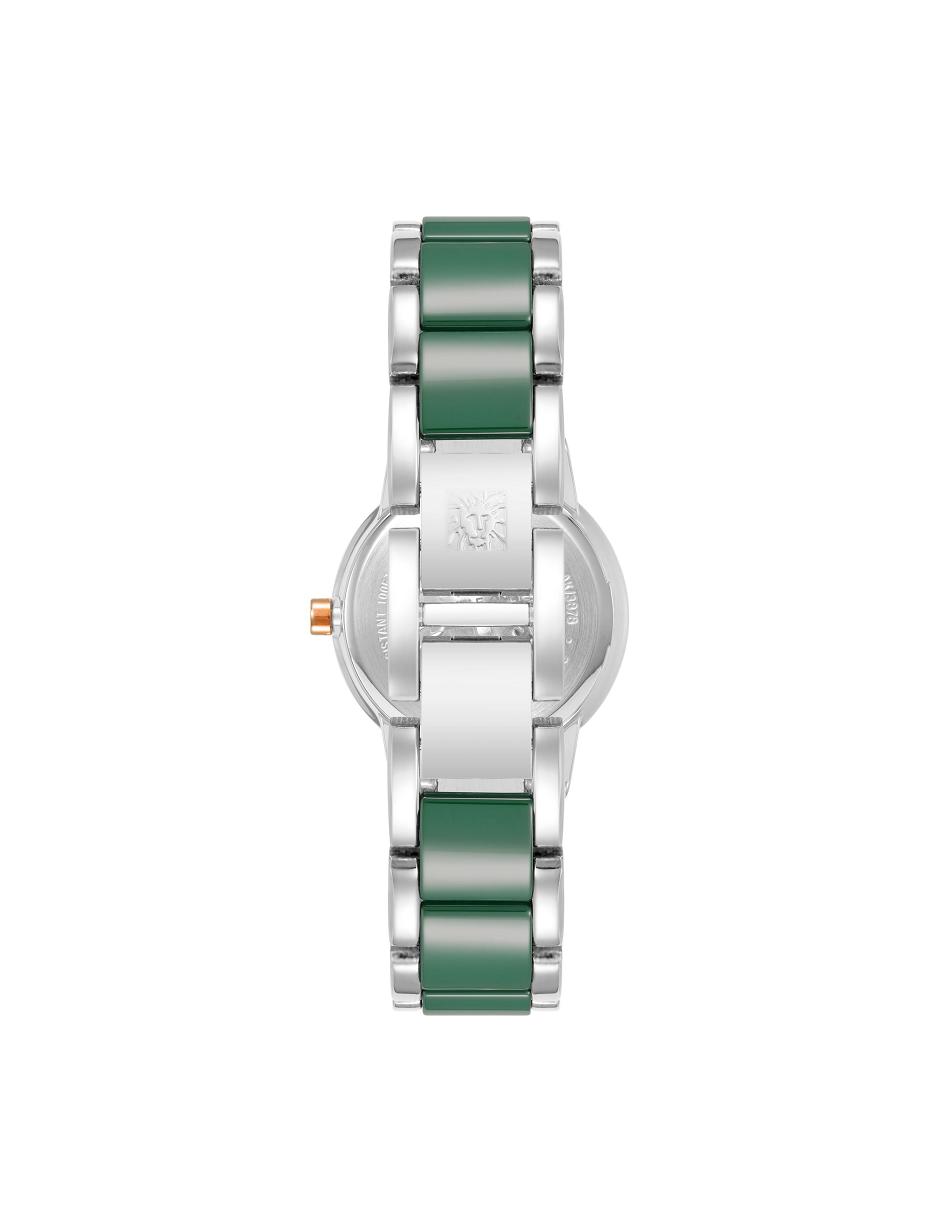 Anne Klein Premium Crystal Bracelet Watch Ceramics Silver / Green | YUSVQ36557