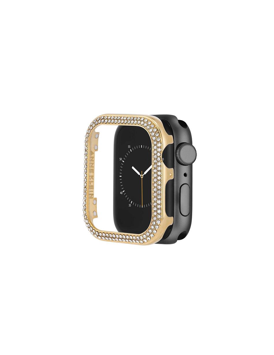 Anne Klein Premium Crystals Protective Case Cover Apple Watch Accessories Gold | XUSBH82294