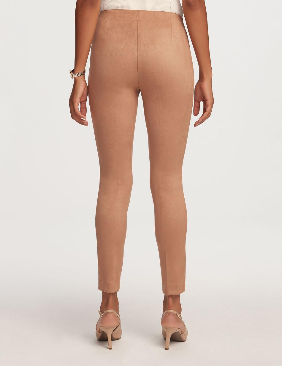 Anne Klein Pull On Hollywood Slim Ankle Pant Bottoms Beige | BUSSD49676