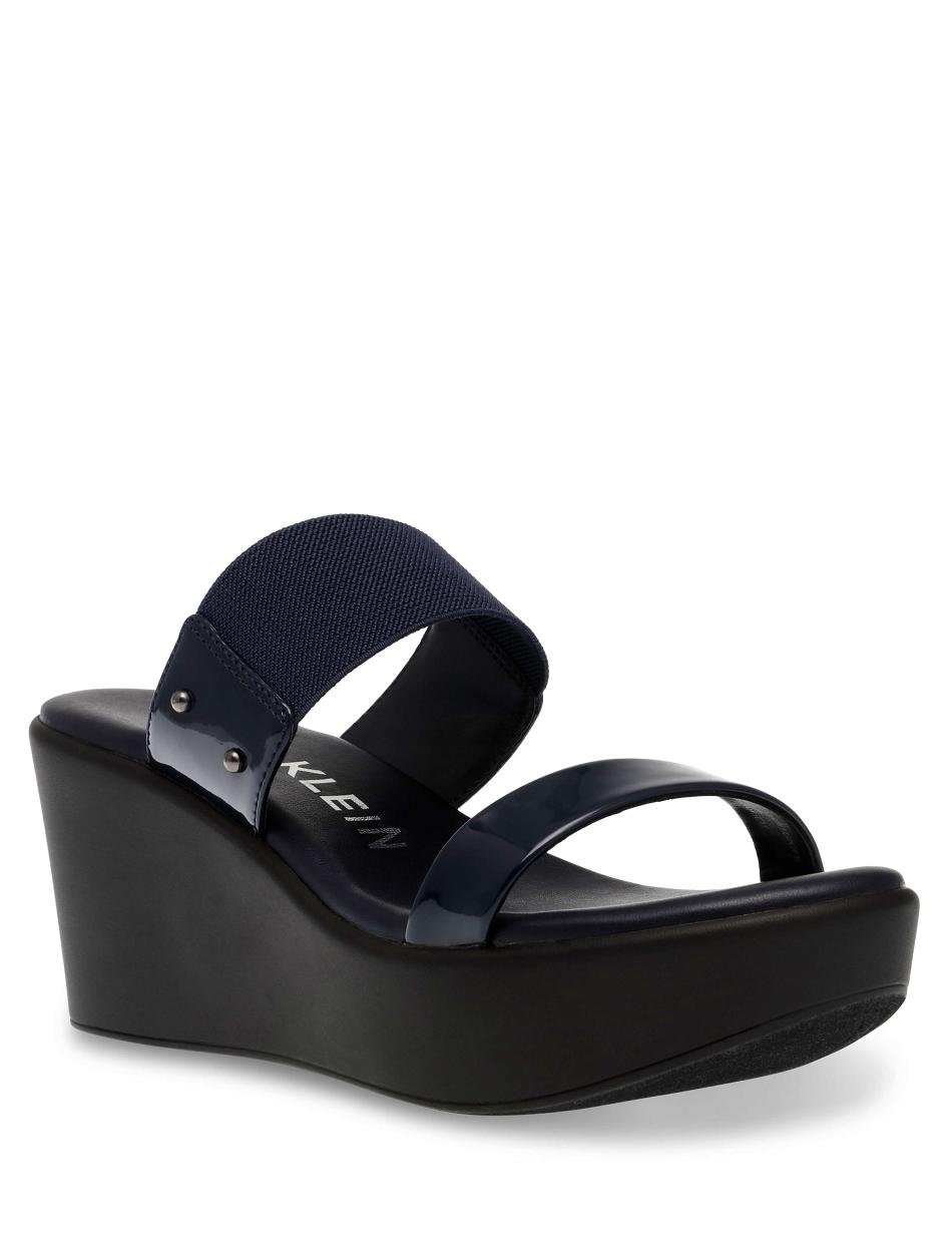 Anne Klein Pylos Platform Sandal Wedges Navy | USJZR81654