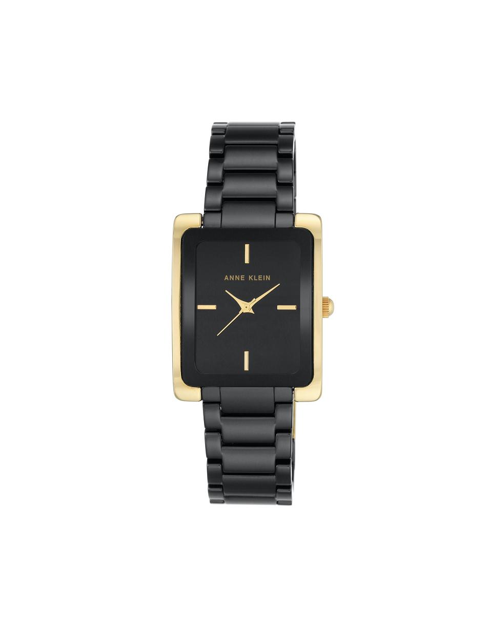 Anne Klein Rectangular Bracelet Watch Ceramics Gold / Black | TUSPQ53407