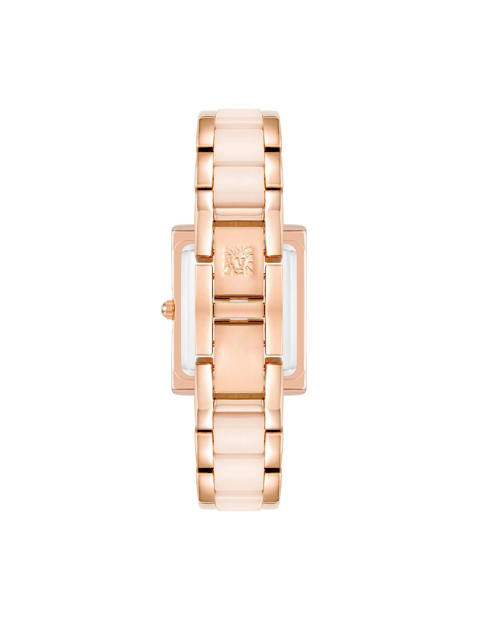 Anne Klein Rectangular Case Bracelet Watch Ceramics Pink | PUSER25137