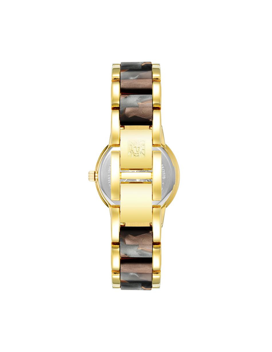 Anne Klein Resin Link Bracelet Watch Metals Gold / Brown / Grey | USXMI65465