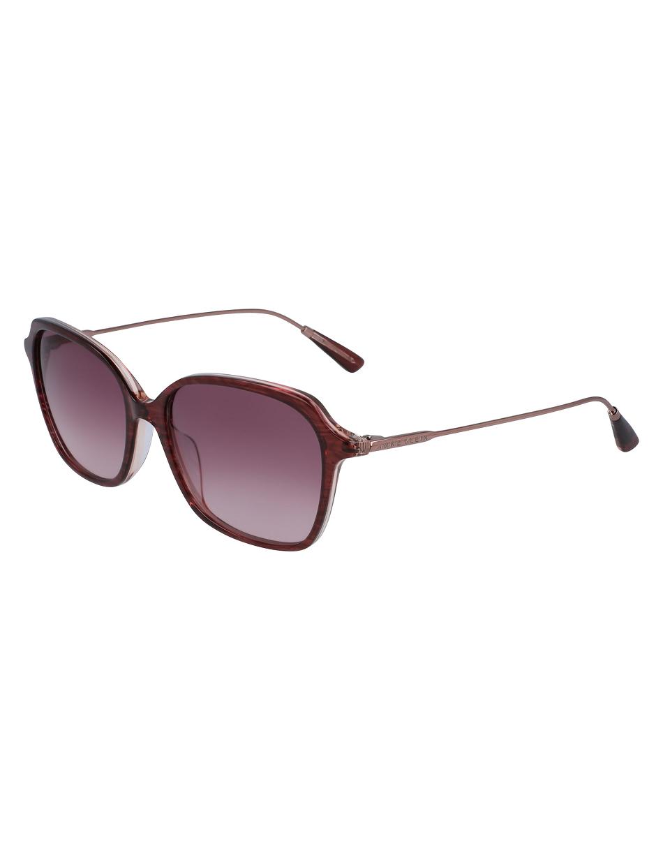 Anne Klein Rounded Square Sunglasses Narrow Size Burgundy | FUSHY49632