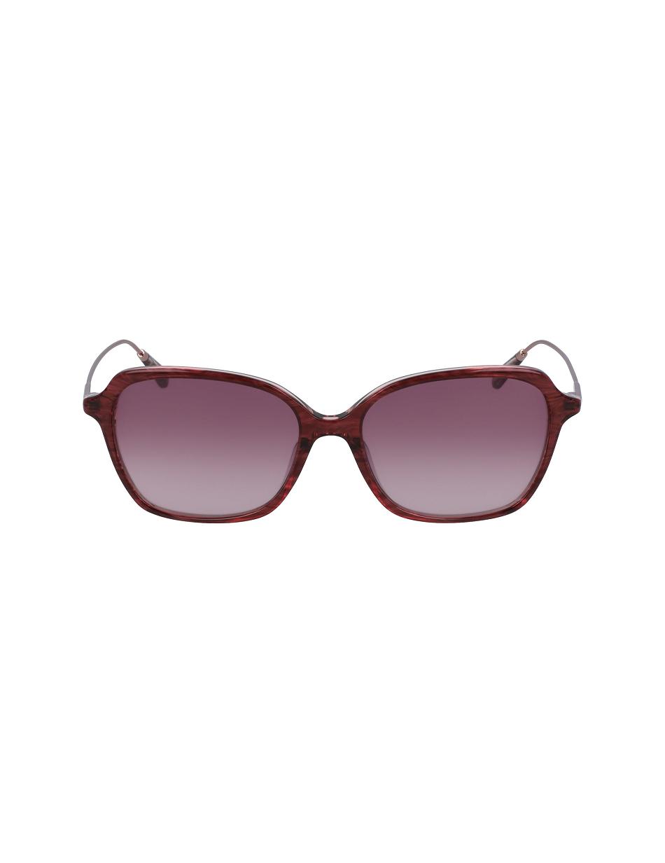 Anne Klein Rounded Square Sunglasses Narrow Size Burgundy | FUSHY49632