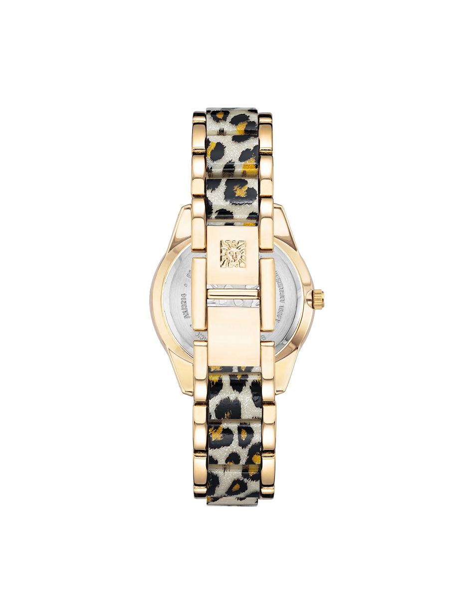 Anne Klein Shimmer Leopard Print Resin Link Watch Metals Gold / Leopard | AUSWC92332