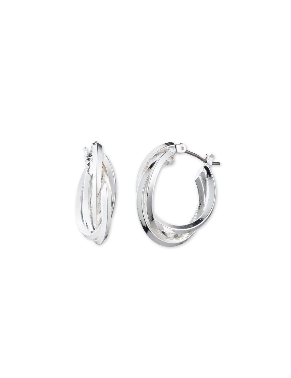 Anne Klein Silver-Tone Multi Hoop Earrings Silver / Multicolor | QUSWA26177