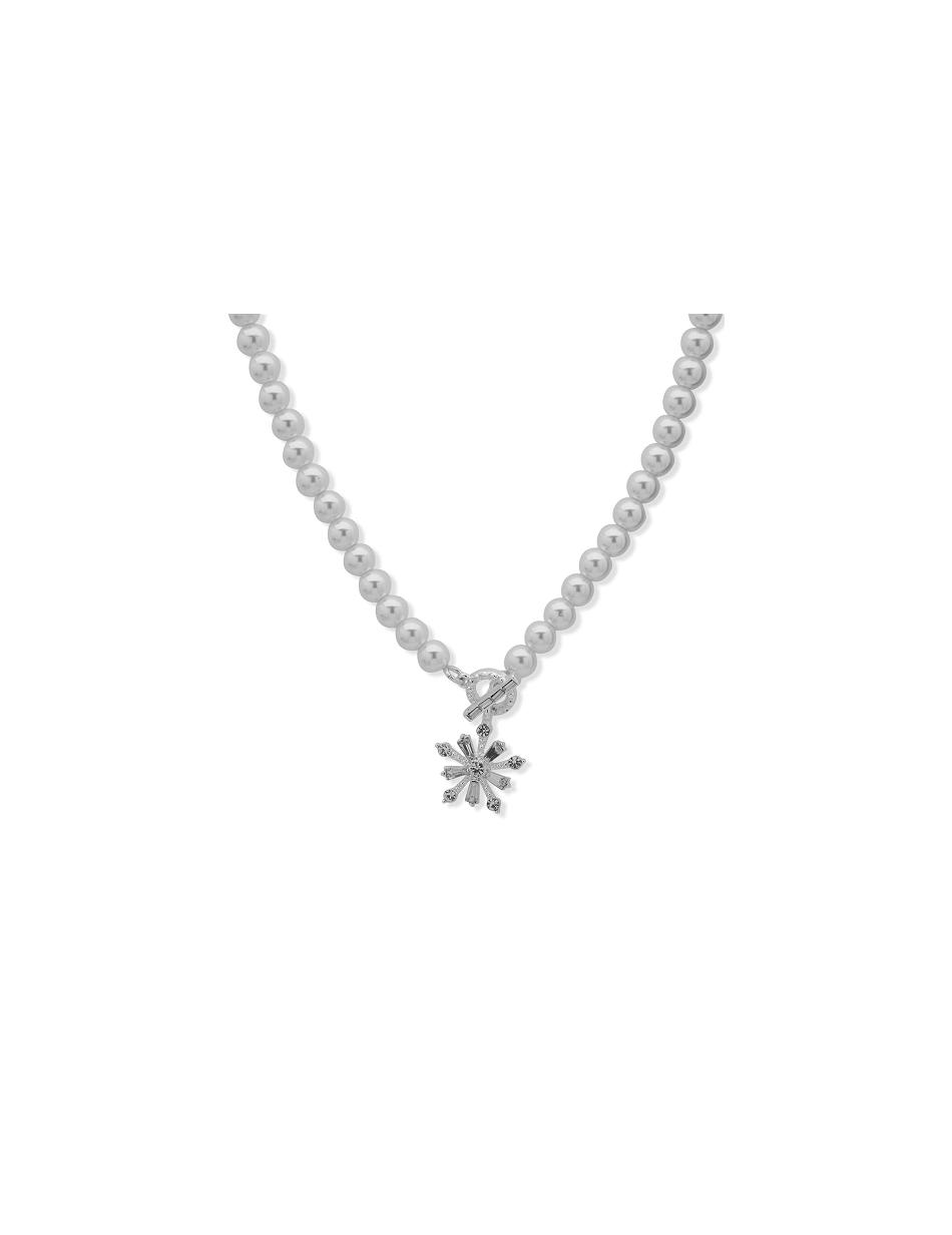 Anne Klein Snowflake Pendant Necklaces Silver | GUSUC22755