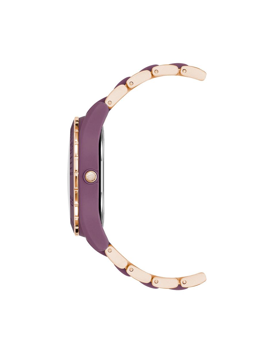 Anne Klein Solar Recycled Ocean Plastic Bracelet Watch Considered Rose / Gold / Purple | USEGJ41424