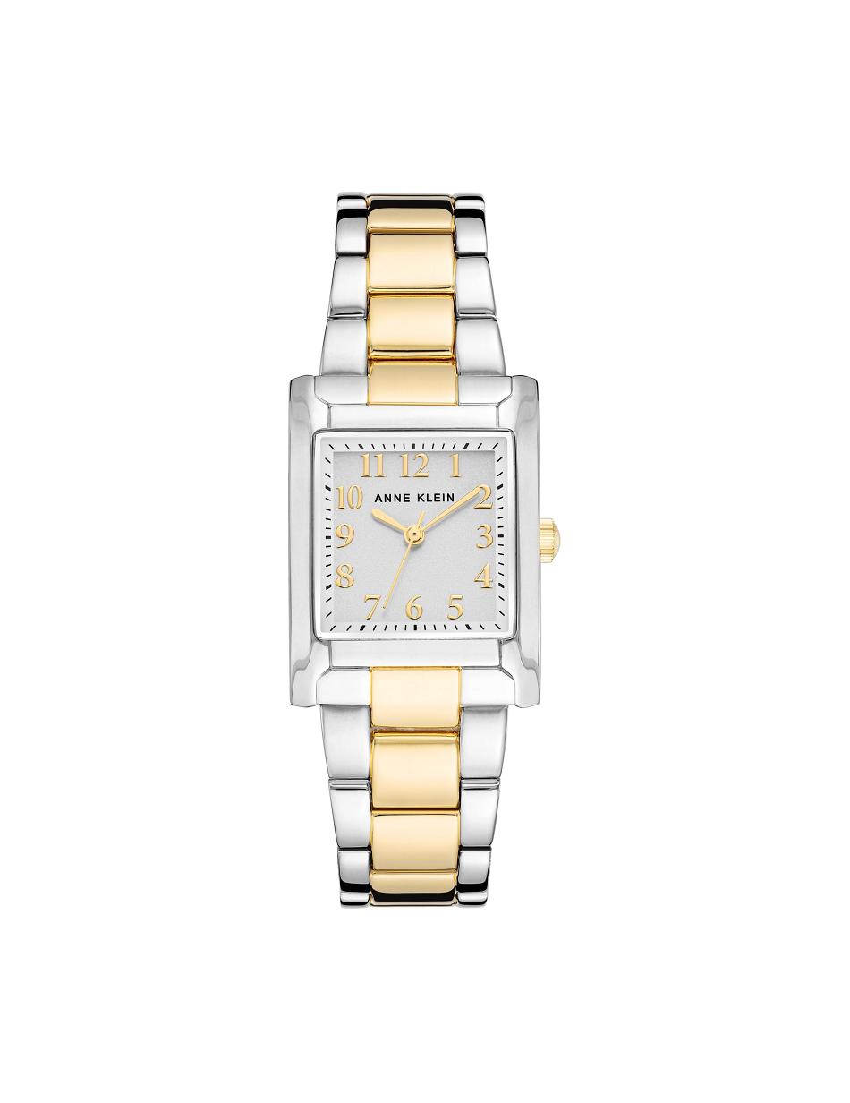 Anne Klein Square Case Bracelet Watch Rectangular Silver / Gold | USQAV30439