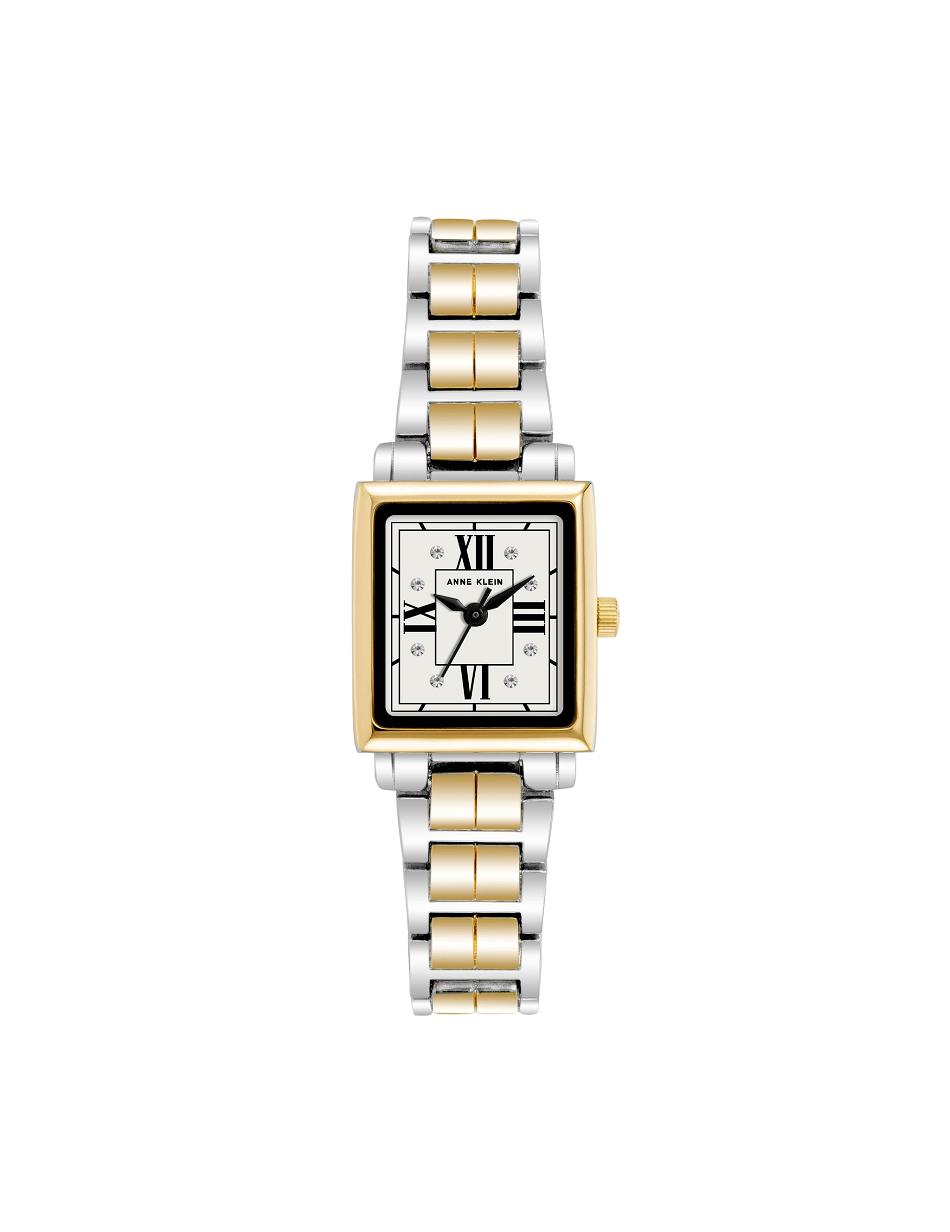 Anne Klein Square Case Two-Tone Bracelet Watch Metals Silver / Gold | UUSND25354