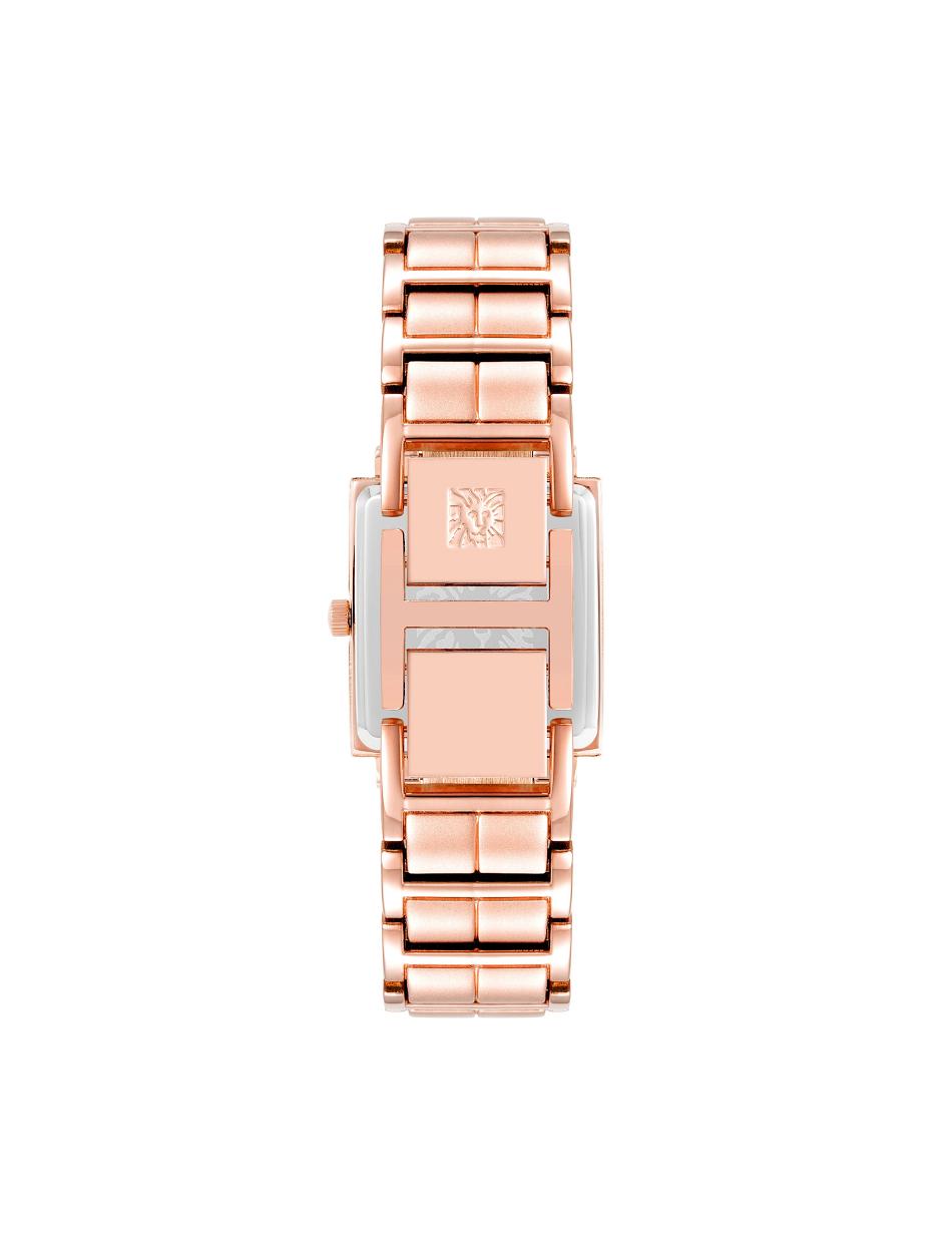 Anne Klein Square Crystal Accented Dial Watch Metals Rose / Gold | USQAV66076