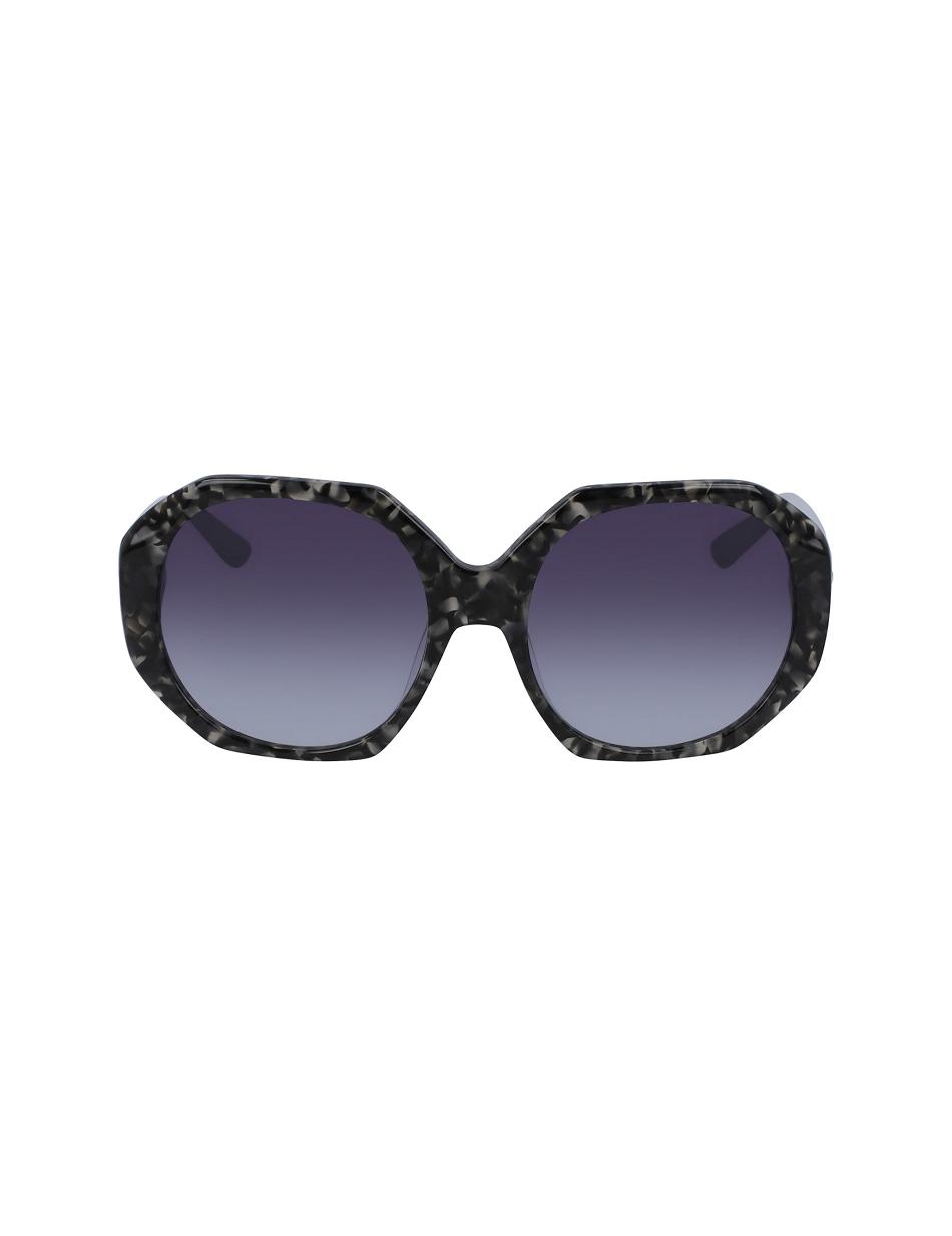 Anne Klein Tortoise Geometric Sunglasses Oversized Black | USQAV50686