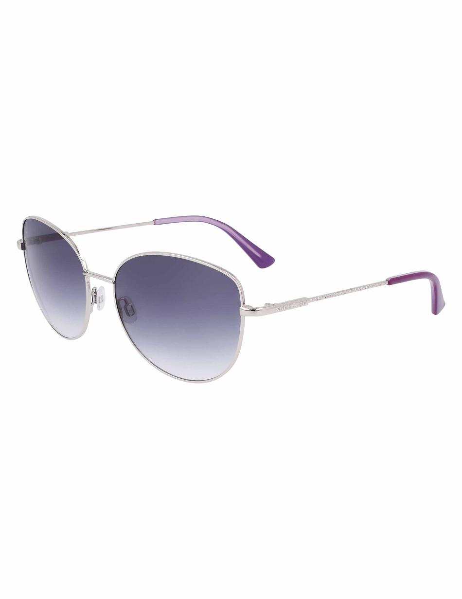 Anne Klein Trendy Sunglasses Round Silver | UUSTG12326