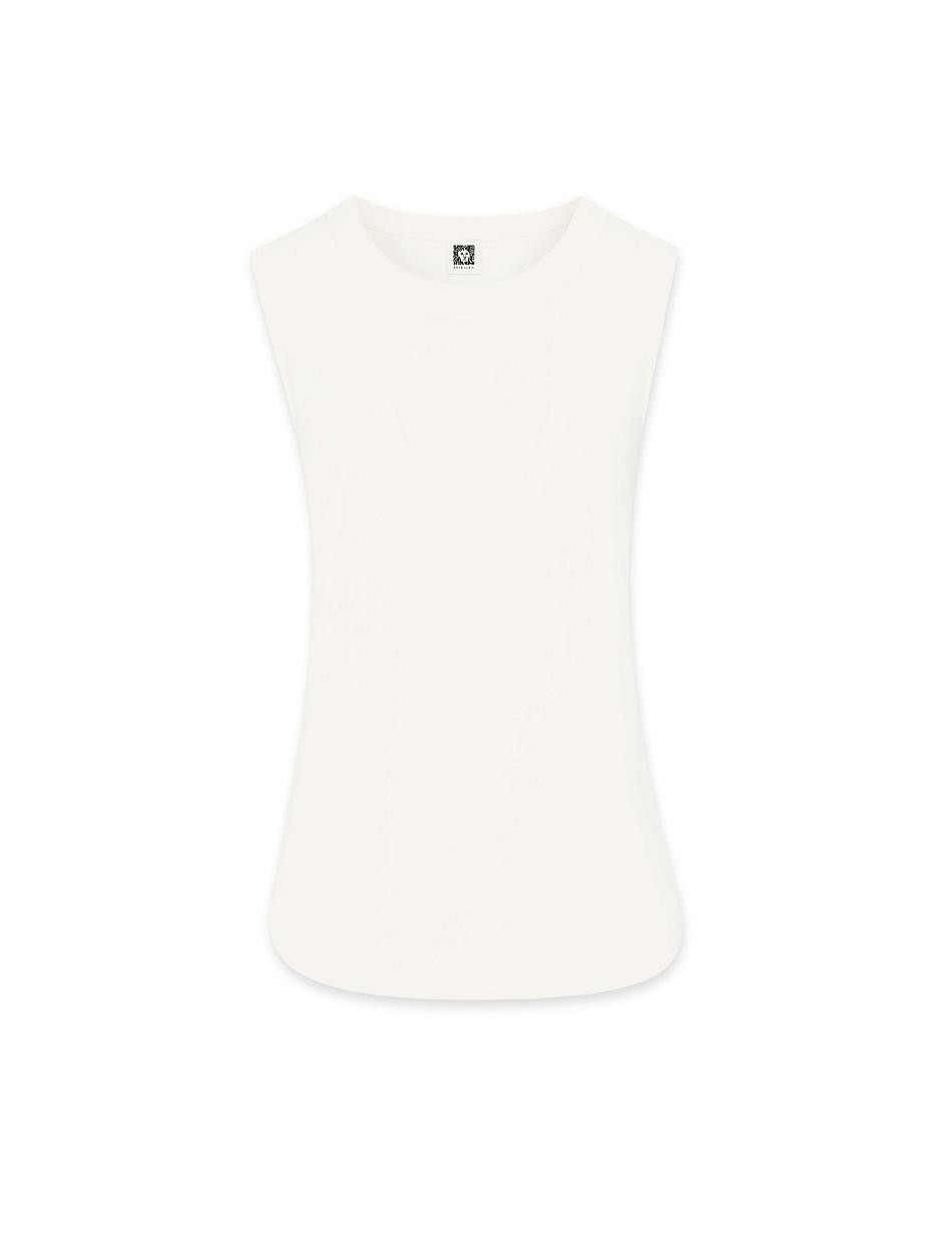 Anne Klein U-Neck Sleeveless Shell Best Sellers White | USJVR33915