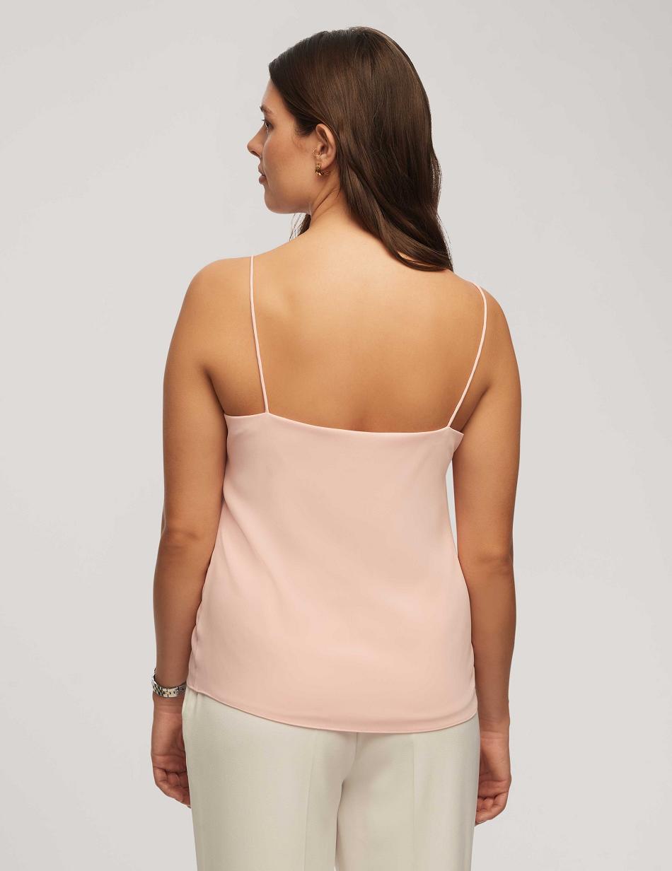 Anne Klein V-Neck Cami Tops Pink | UUSTG68408