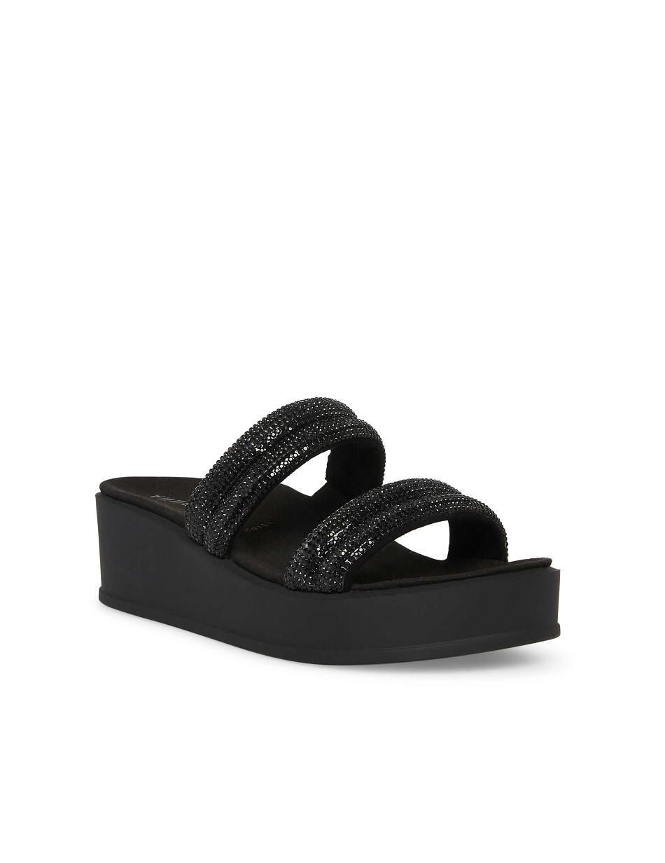 Anne Klein Vanny Platform Sandals Black | QUSUV23350