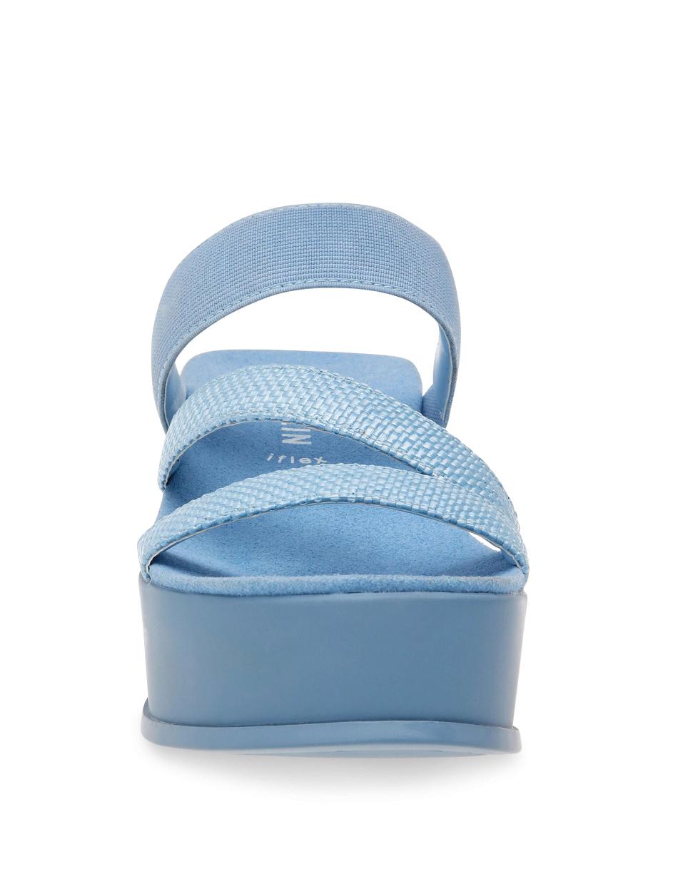 Anne Klein Velma Flatform Sandal Wedges Blue | PUSER39342