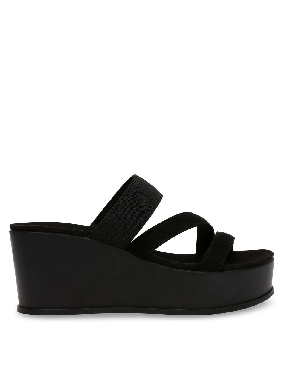 Anne Klein Velma Flatform Sandal Wedges Black | USDFL72056