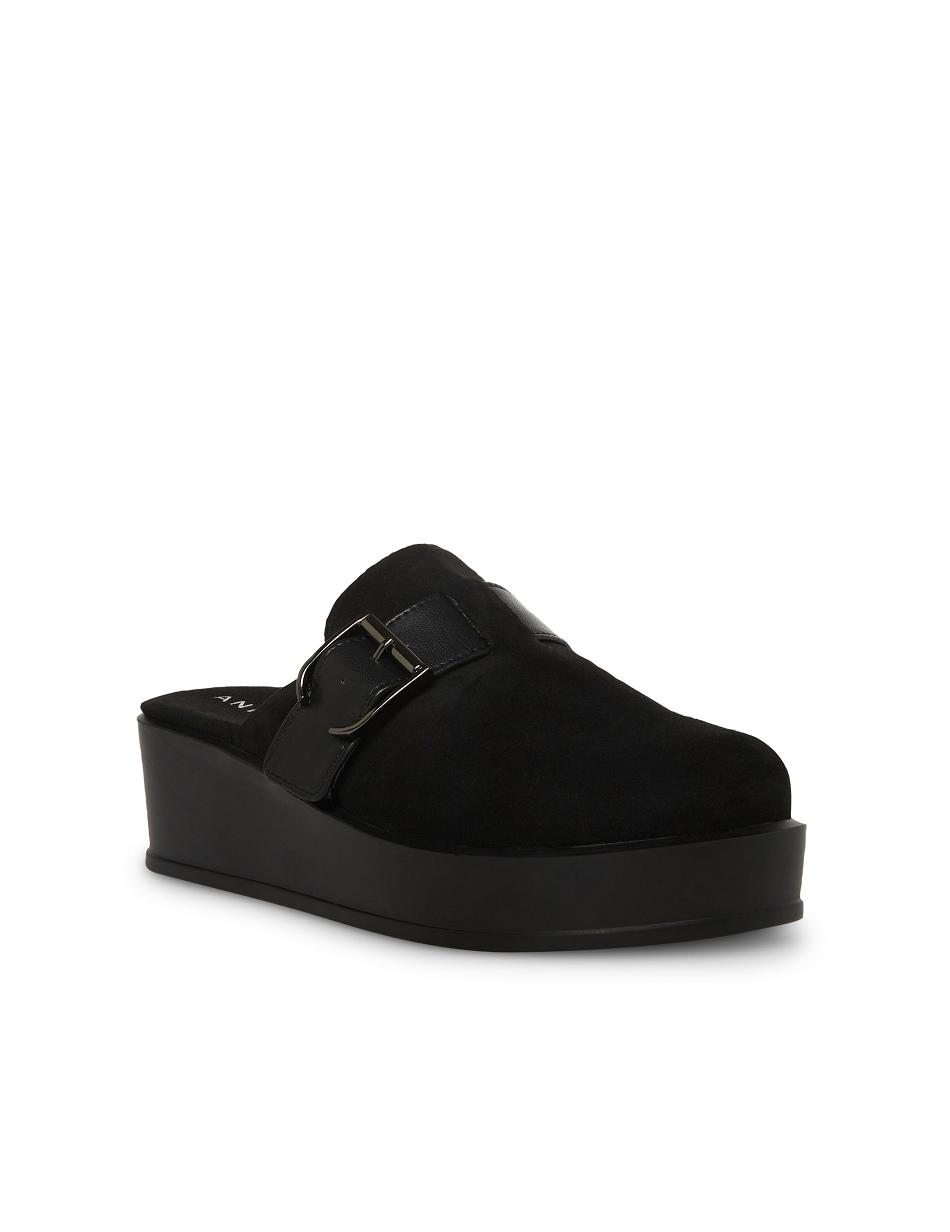 Anne Klein Vivie Platform Wedges Black | YUSVQ28394