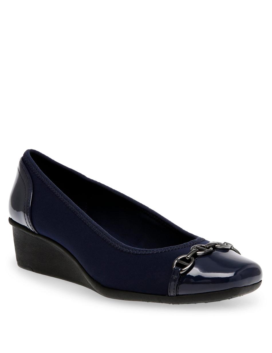 Anne Klein Webster Wedges Navy | USDYB38395