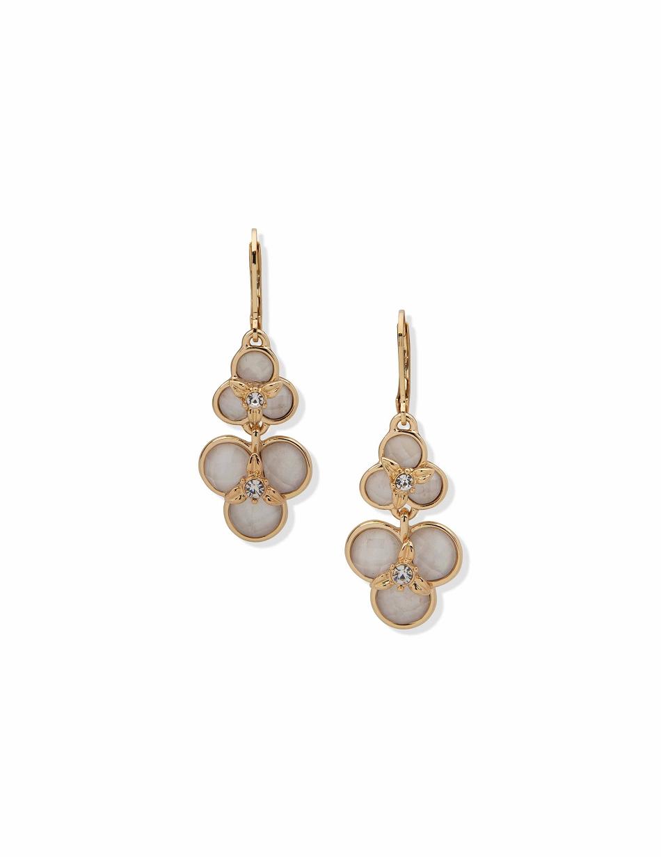 Anne Klein White Flower Drop Earrings Gold / White / Flower | AUSDF41663