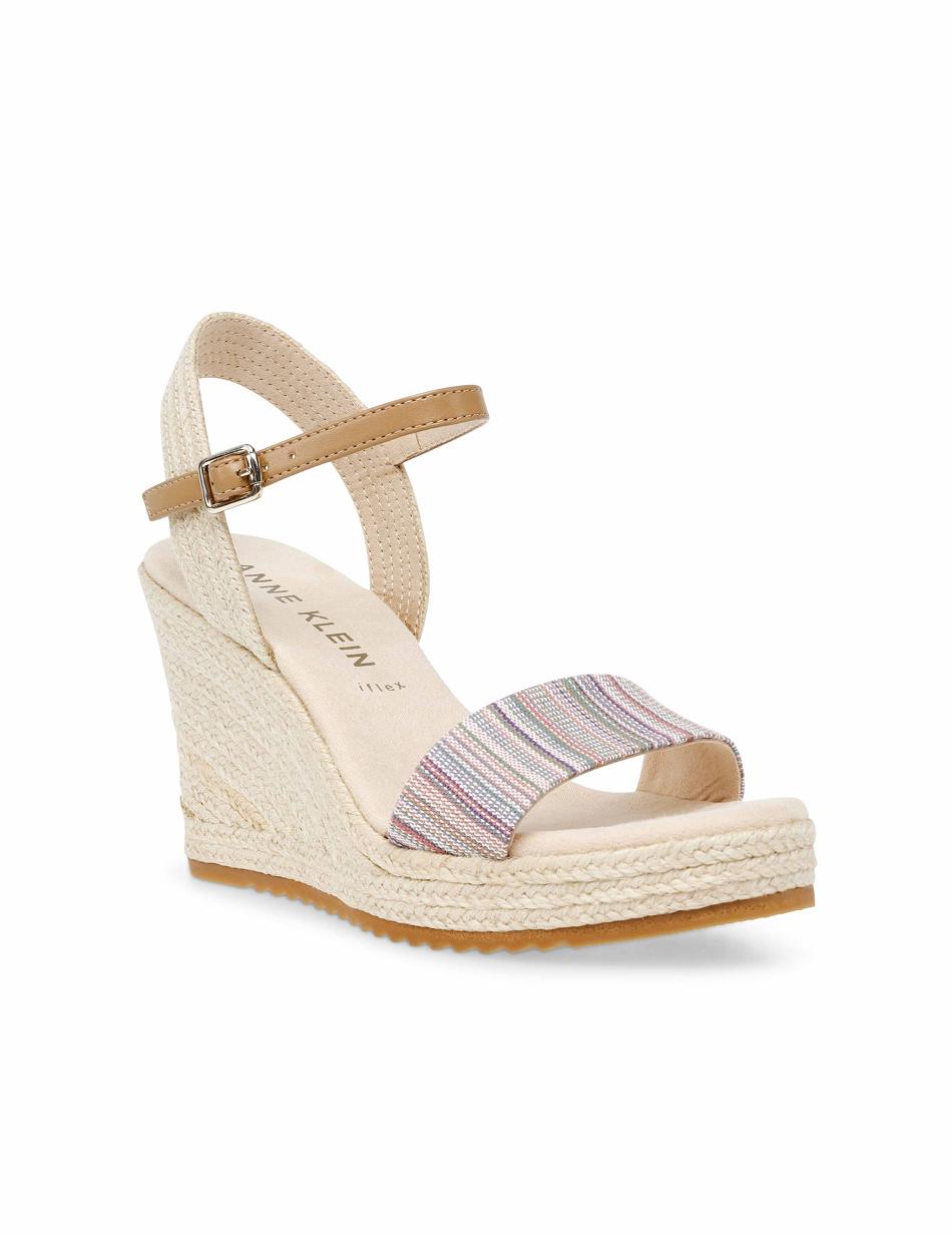 Anne Klein Wylie Wedges Beige | USCIF95968