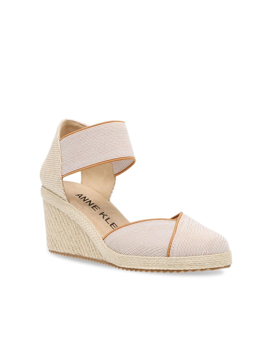 Anne Klein Zoey Round Toe Espadrille Wedges Sandals Beige | MUSHR86385