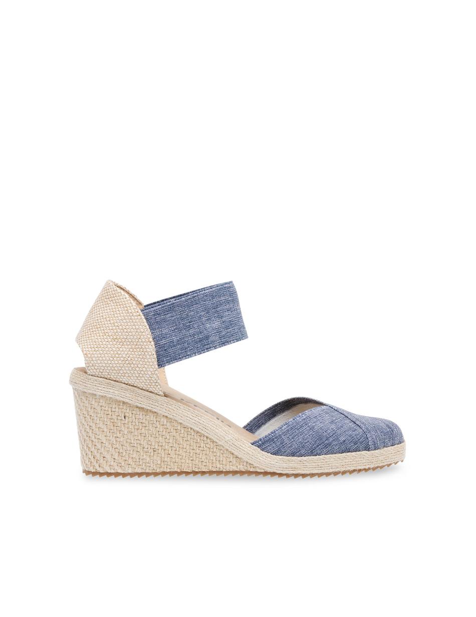 Anne Klein Zoey Round Toe Espadrille Wedges Sandals Blue | USEGJ85935